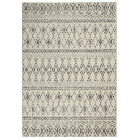 Homeroots 5 x 7 ft. Ivory & Gray Berber Pattern Area Rug 385760